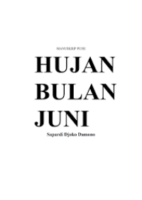 Manuskrip Puisi Hujan Bulan Juni